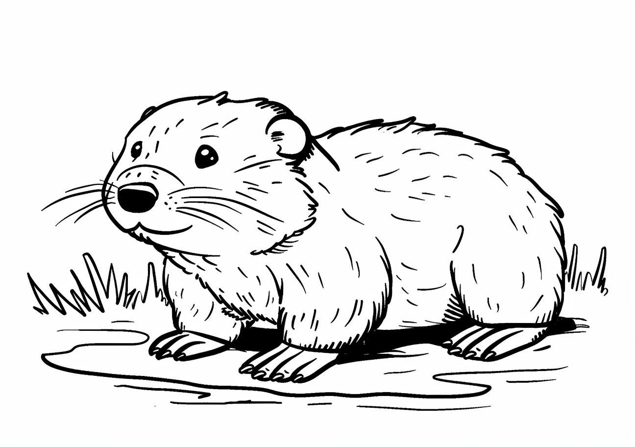 Beaver Coloring Pages, Child of Beaver