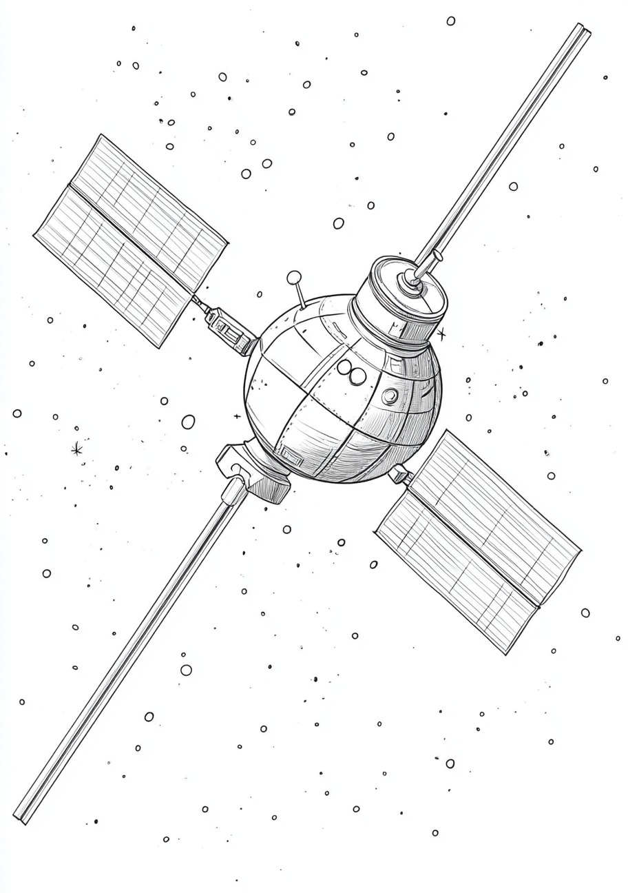 Satellite Coloring Pages, Satellite joyful