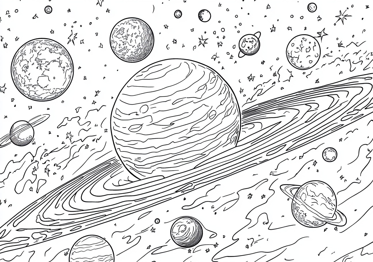 Solar System Coloring Pages, Solar system dynamic