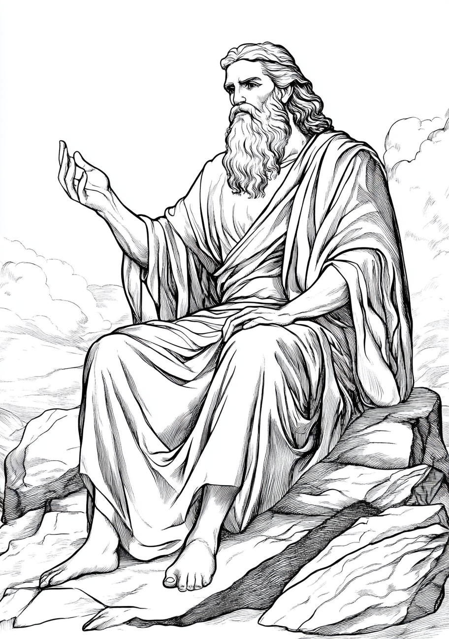 The Ten Commandments Coloring Pages, The Ten Commandments