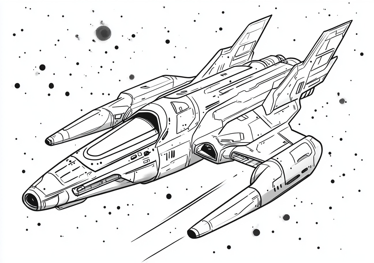 Spaceship Coloring Pages, Spaceship sleek