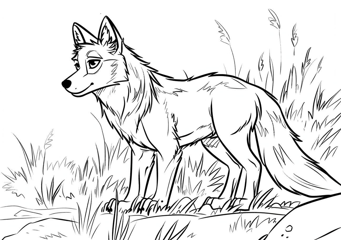 Coyote Coloring Pages, Child Coyote