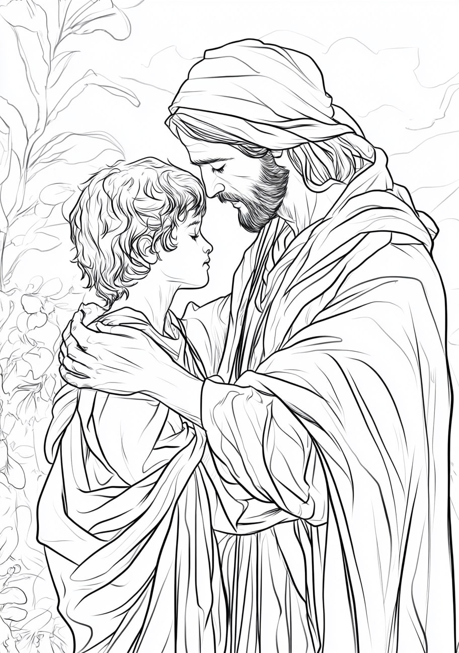 Miracles of Jesus Coloring Pages, Jesus raising the widows son