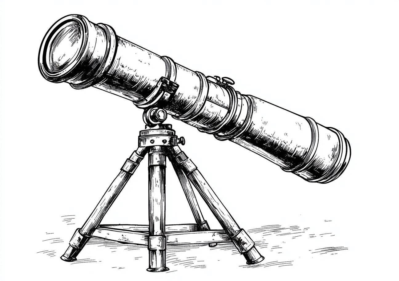 Telescope Coloring Pages, Telescope powerful