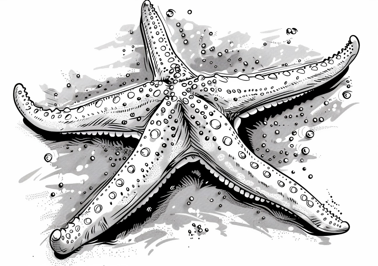 Starfish Coloring Pages, Realistic Starfish