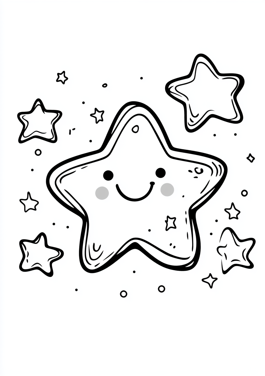 Stars Coloring Pages, Stars joyful