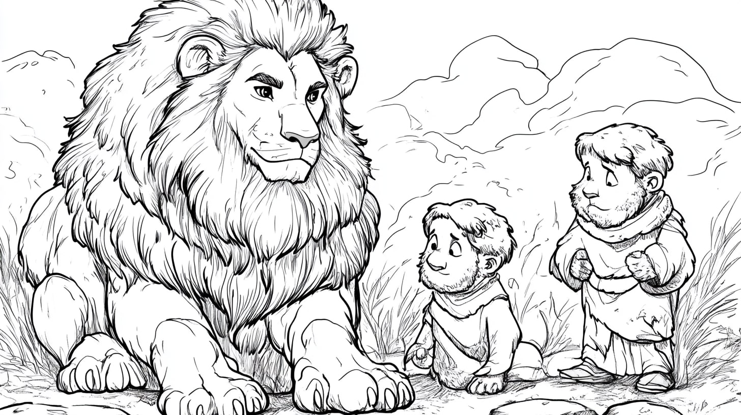 Bible Stories Coloring Pages, Bible Stories of Daniel in the Lions Den