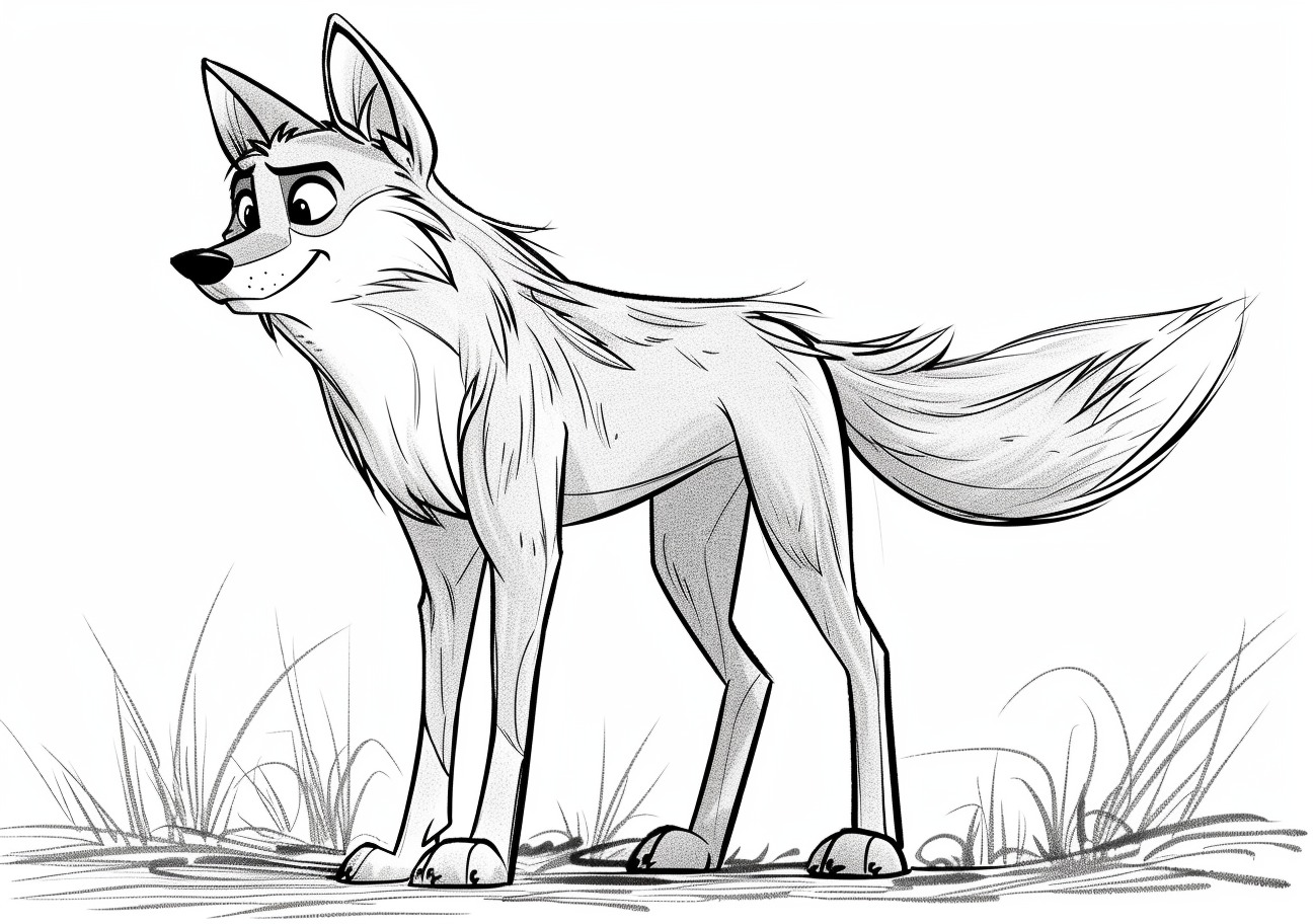 Coyote Coloring Pages, Cartoon Coyote