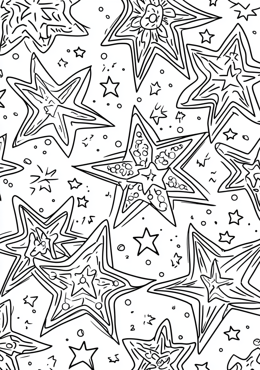 Stars Coloring Pages, Stars beautiful