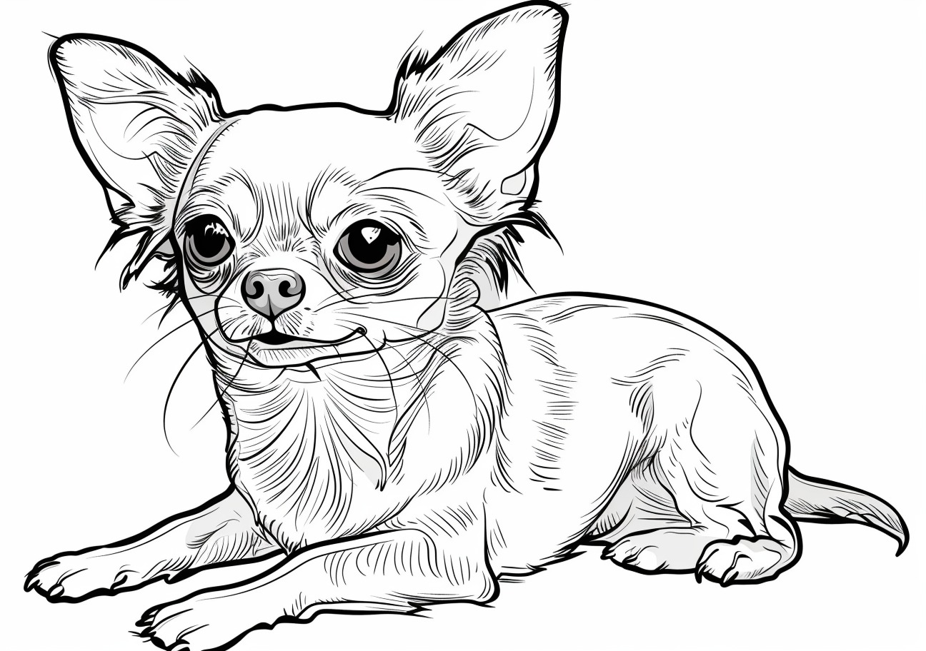 Chihuahua Coloring Pages, Realistic Chihuahua