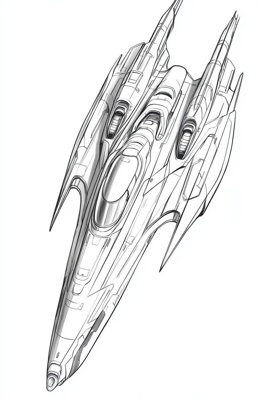 Spaceship Coloring Pages, Spaceship fast