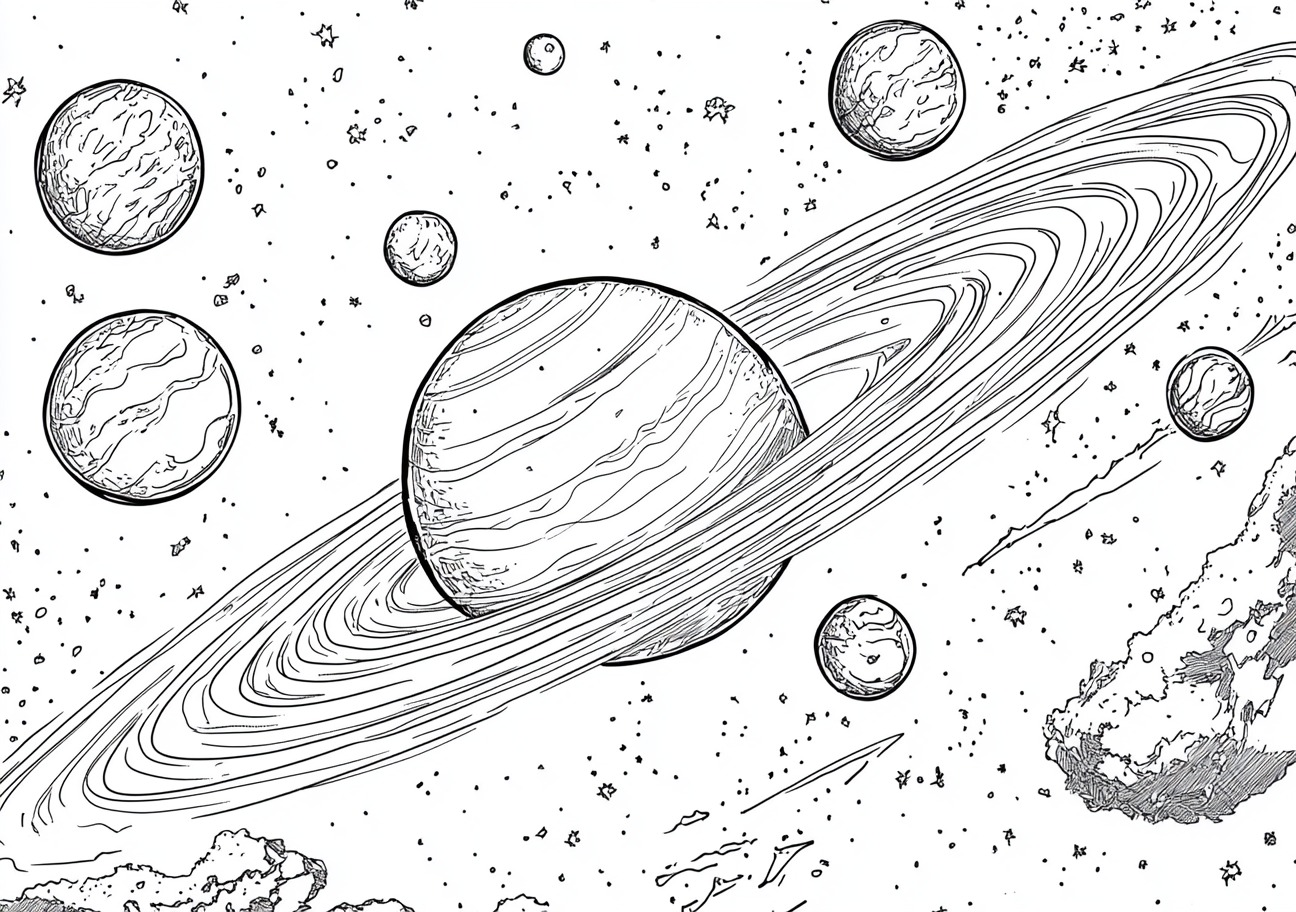 Solar System Coloring Pages, Solar system impressive