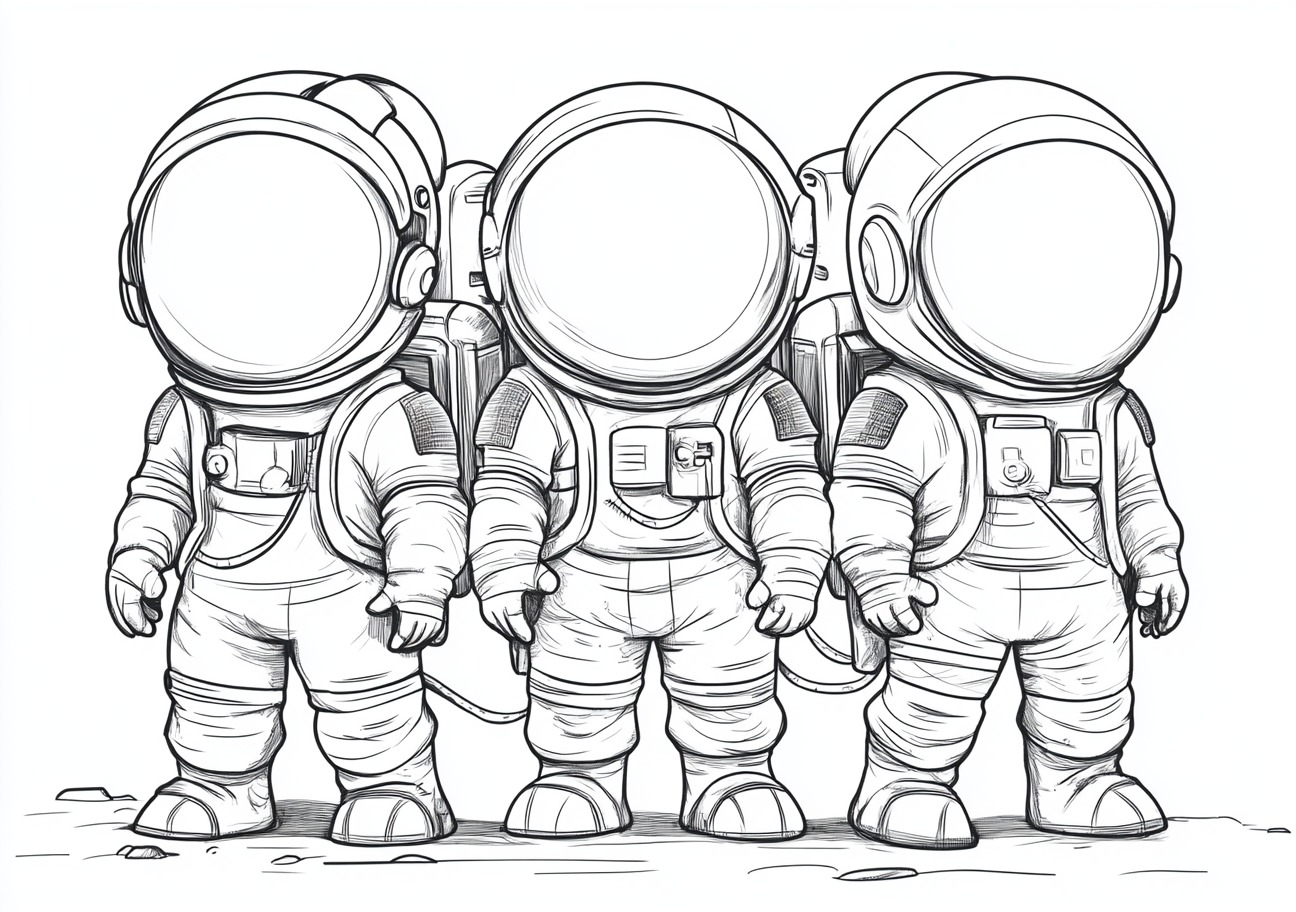 Astronauts Coloring Pages, Astronauts futuristic