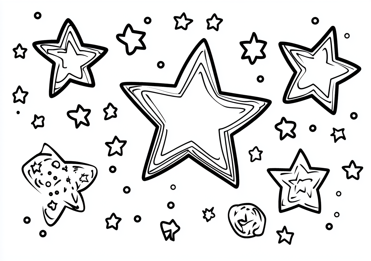 Stars Coloring Pages, Stars twinkling