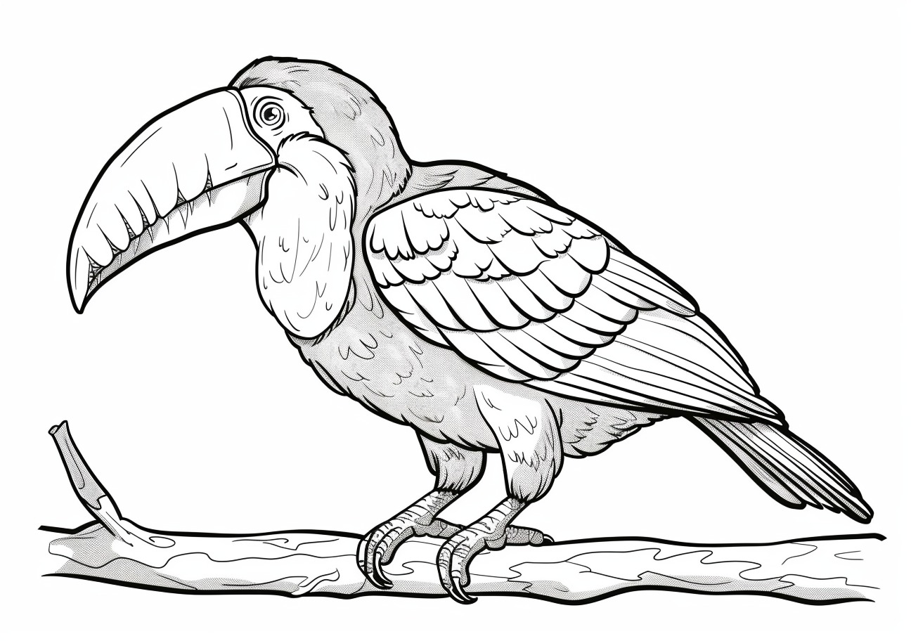 Toucan Coloring Pages, Angry Toucan