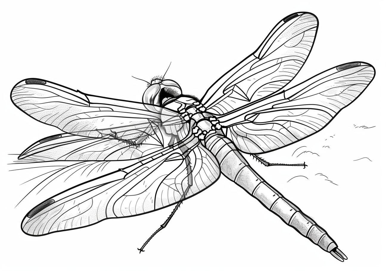 Dragonfly Coloring Pages, Cartoon Dragonfly