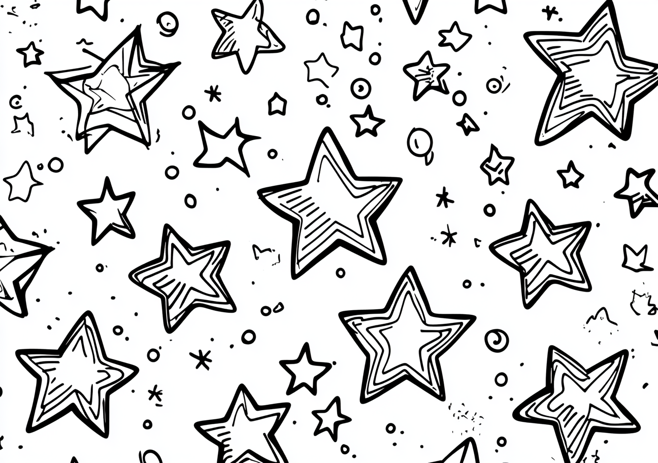 Stars Coloring Pages, Stars vibrant