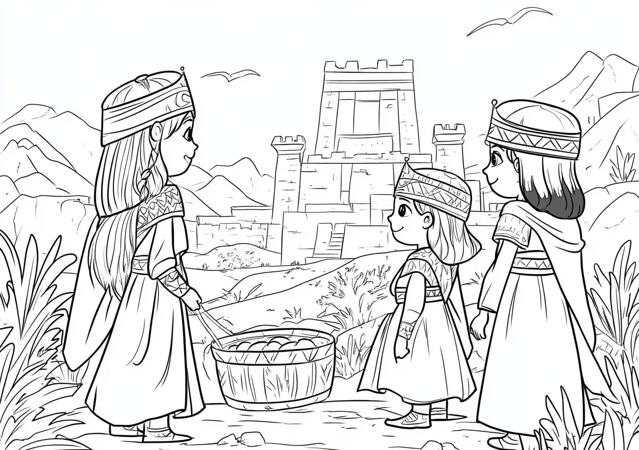 Baby Moses Coloring Pages, Discovery of Moses