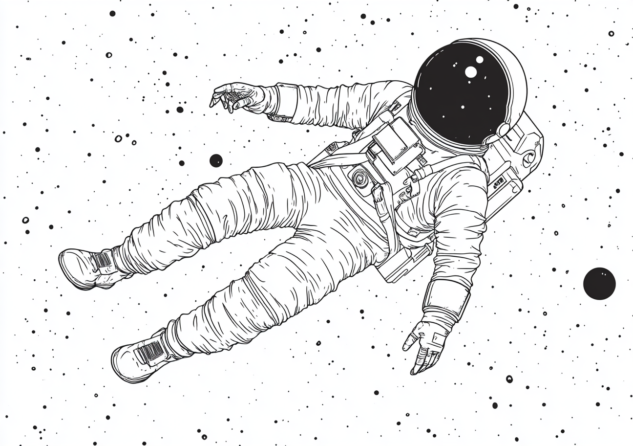 Space Coloring Pages, Space dark