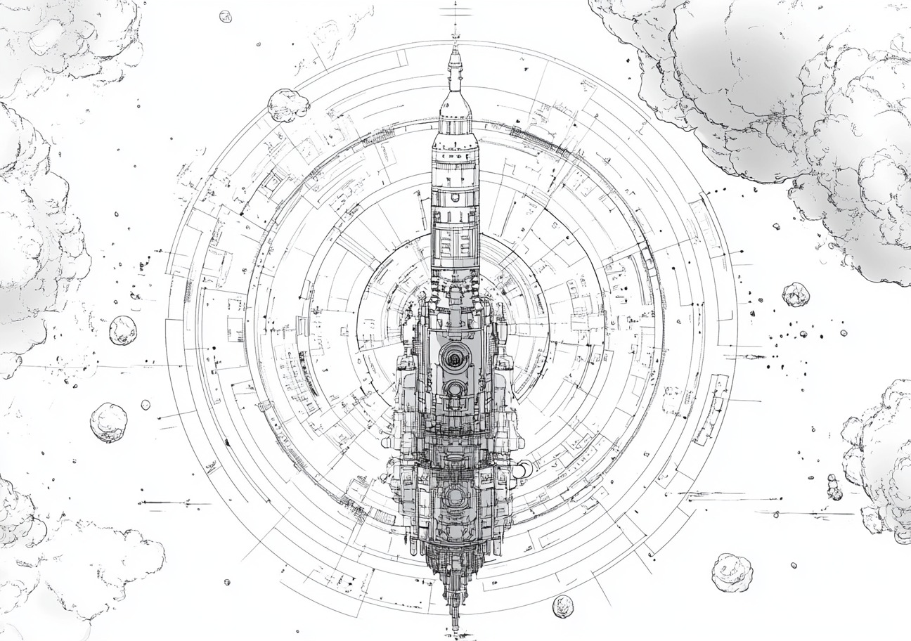 Observatory Coloring Pages, Observatory mandala