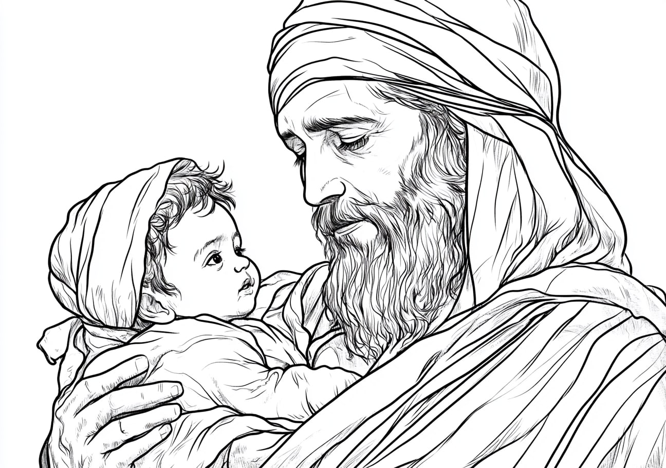 Baby Moses Coloring Pages, Baby Moses being carried to Pharaohs palace