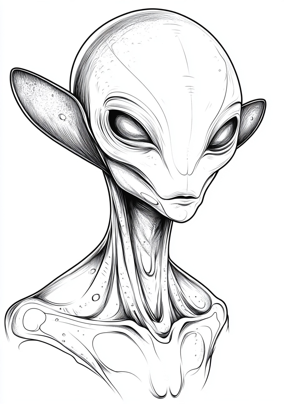 Aliens Coloring Pages, Aliens mysterious