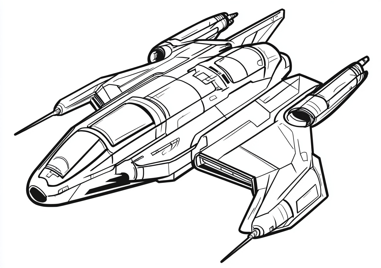 Spaceship Coloring Pages, Spaceship in universe