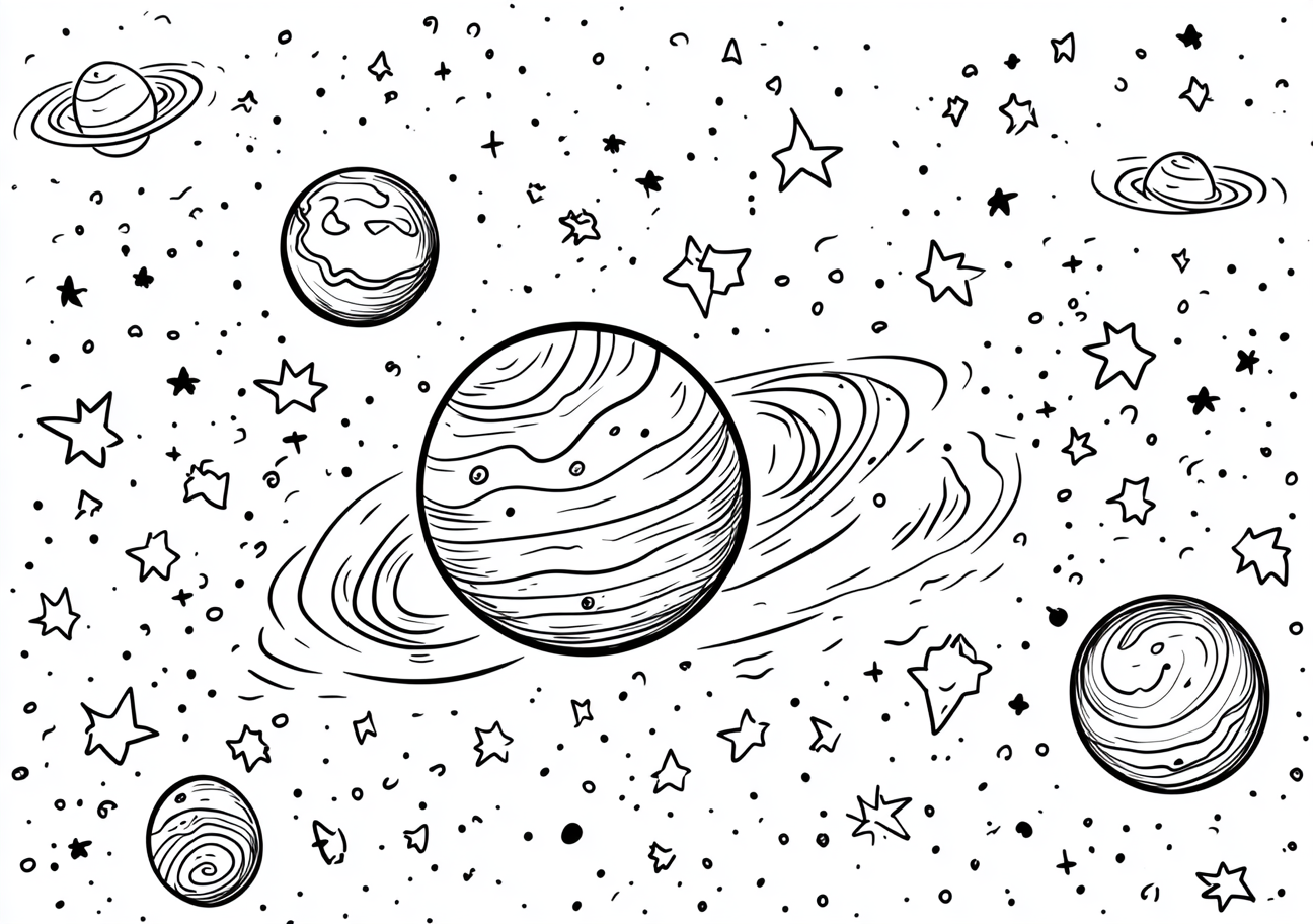 Space Coloring Pages, Space infinite