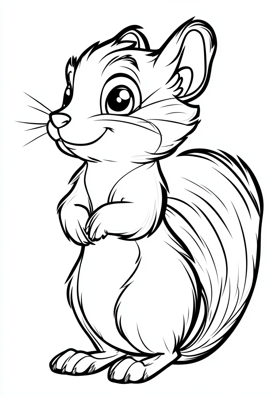 Skunks Coloring Pages, Skunks curious