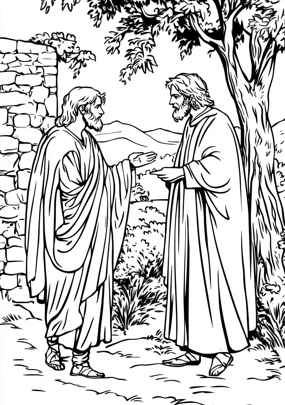 Prodigal Son Coloring Pages, Prodiga Son spending his inheritance in a far country