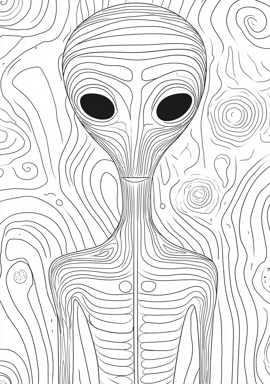 Aliens Coloring Pages, Aliens vibrant