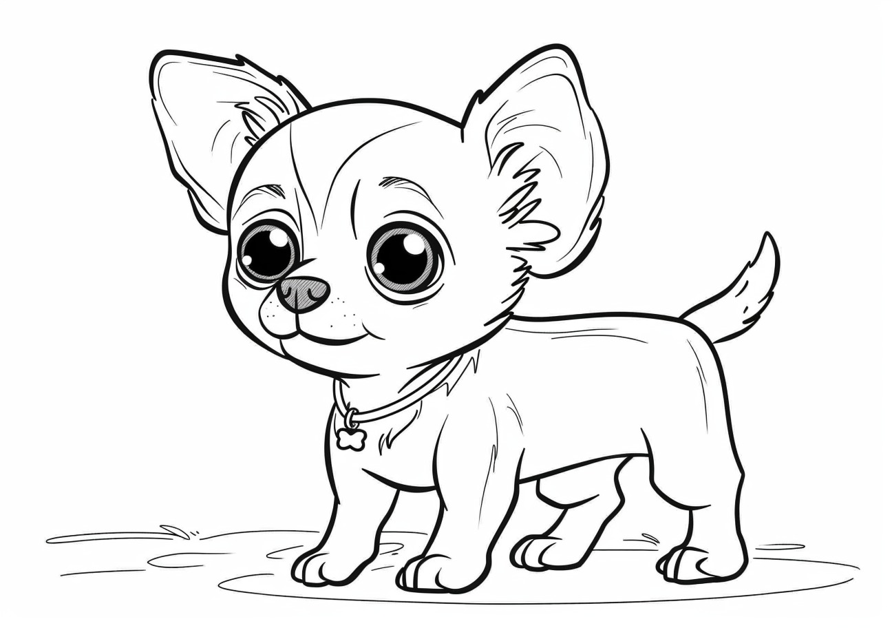 Chihuahua Coloring Pages, Cute Chihuahua