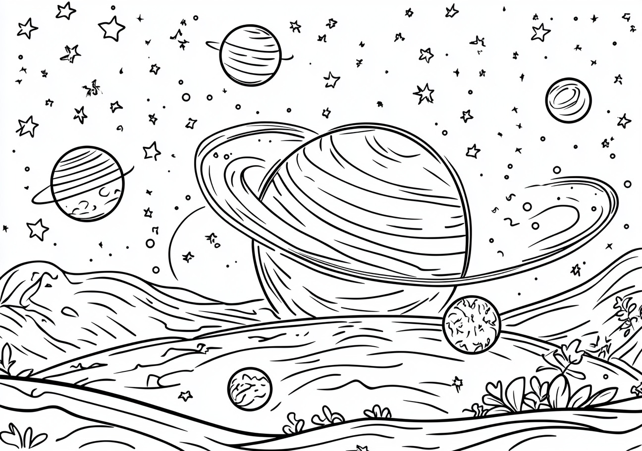 Planets Coloring Pages, Planets mysterious