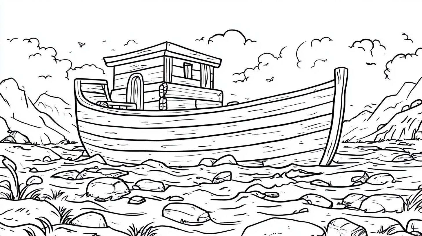 Bible Stories Coloring Pages, Bible Stories of Noahs Ark