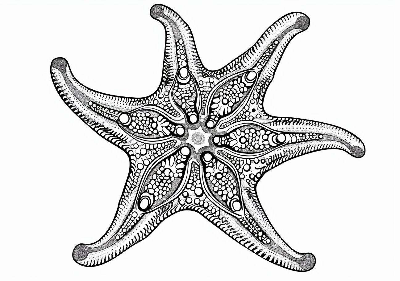 Starfish Coloring Pages, Mandala