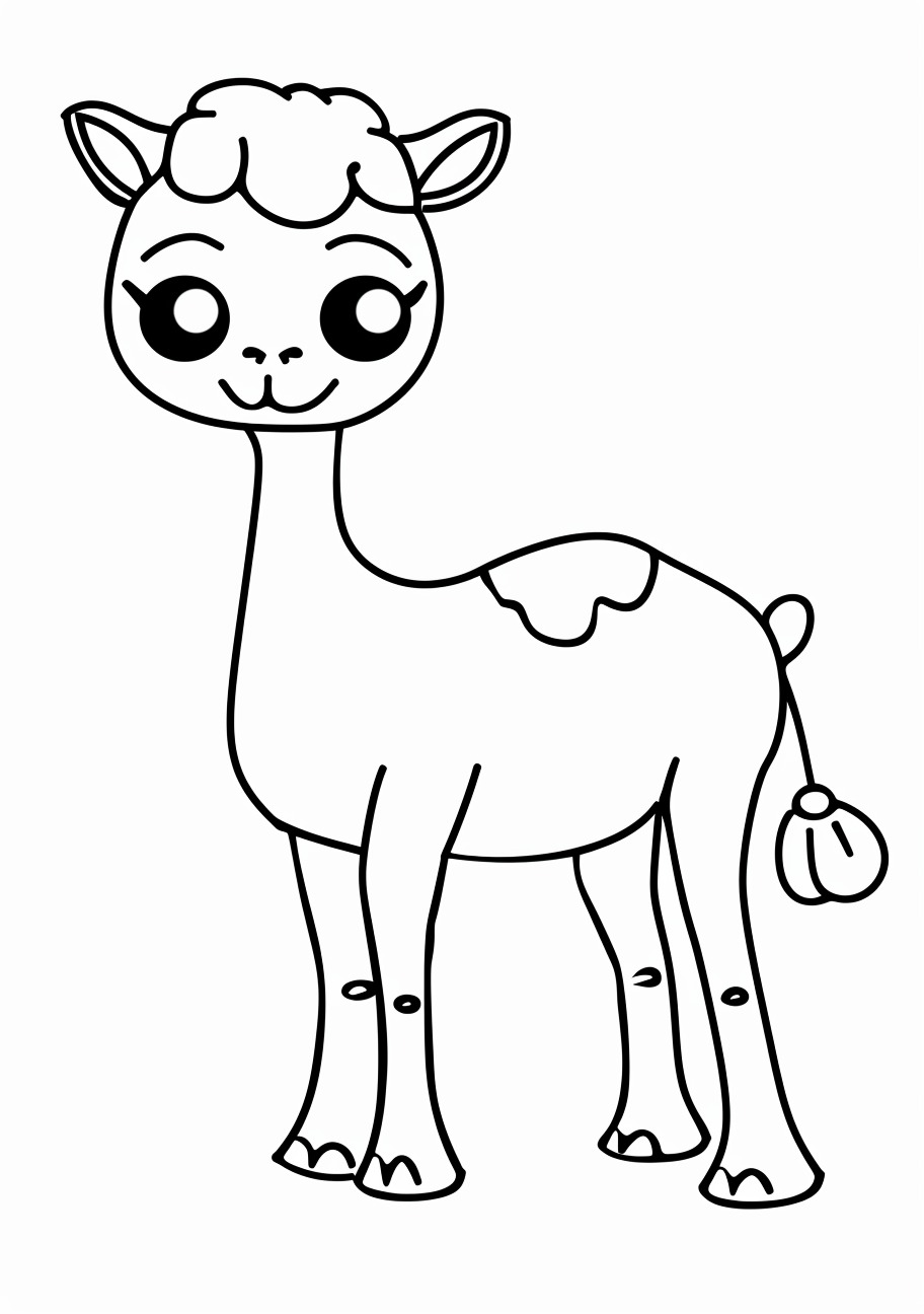 Camel Coloring Pages, Kawaii Camel