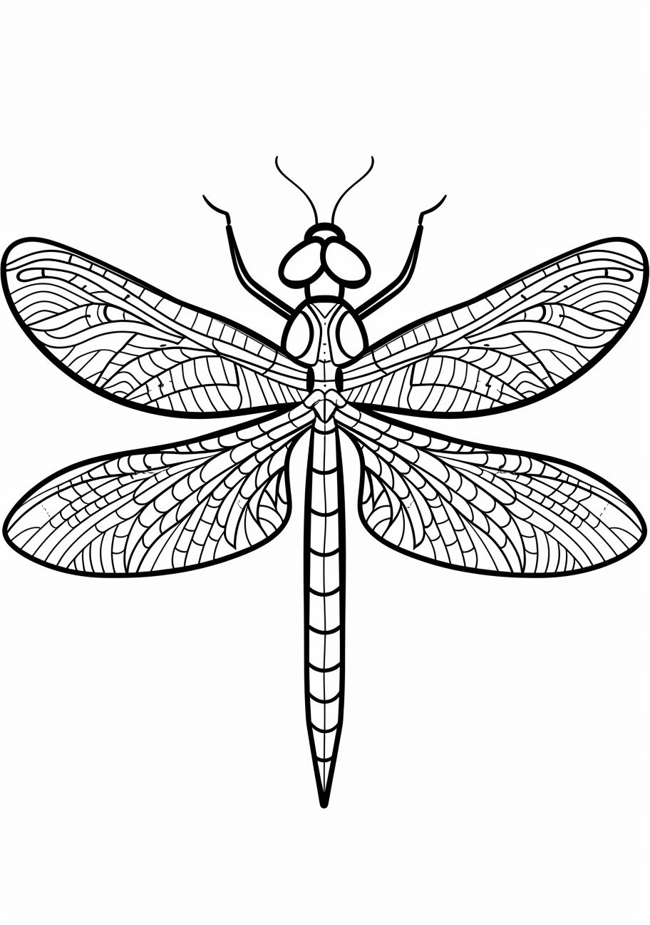 Dragonfly Coloring Pages, Kawaii Dragonfly