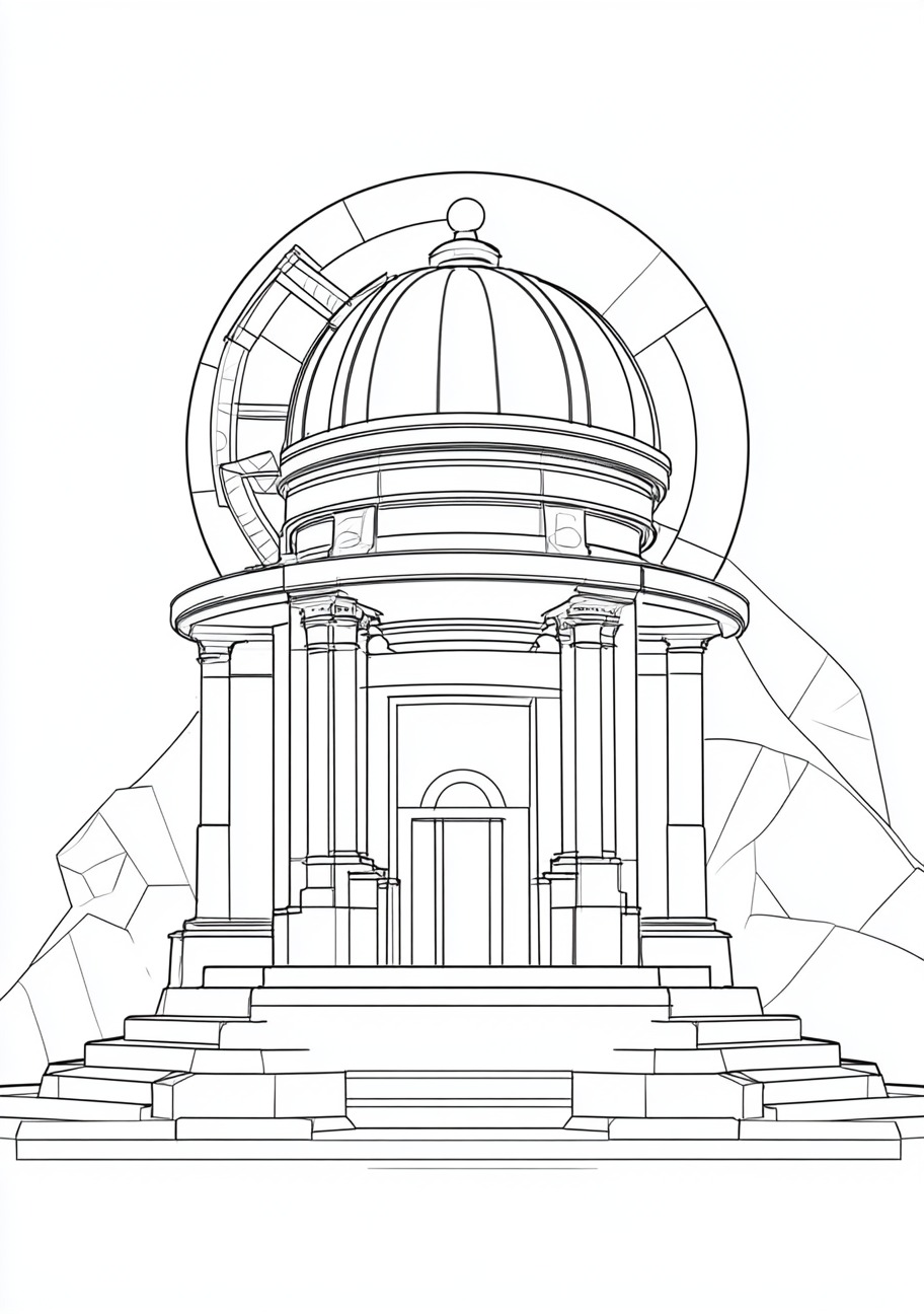 Observatory Coloring Pages, Observatory holographic