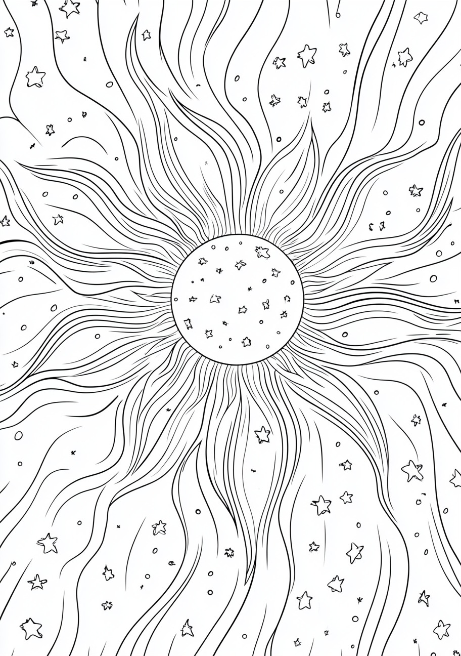 Sun Coloring Pages, Sun twinkling