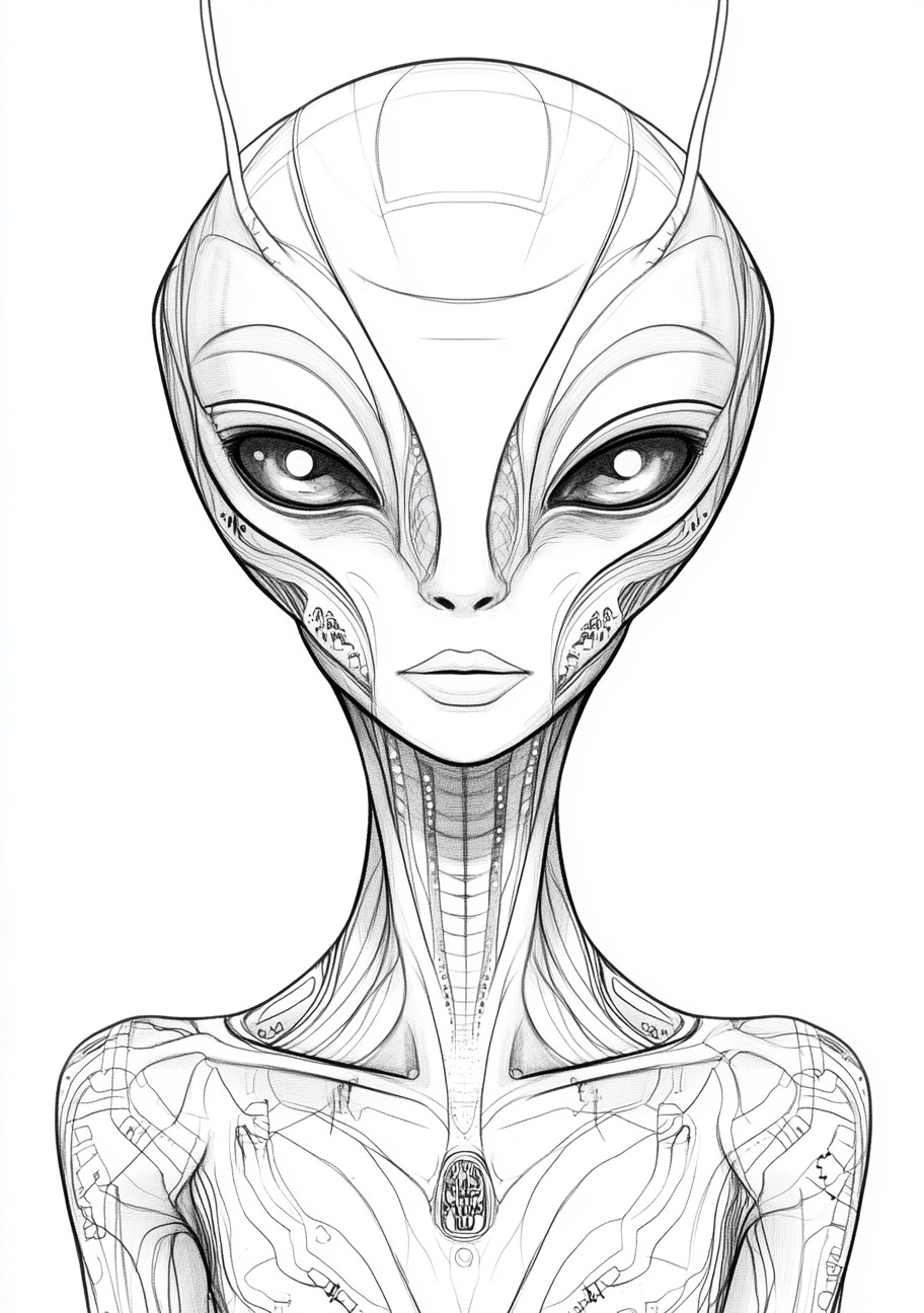 Aliens Coloring Pages, Aliens unique