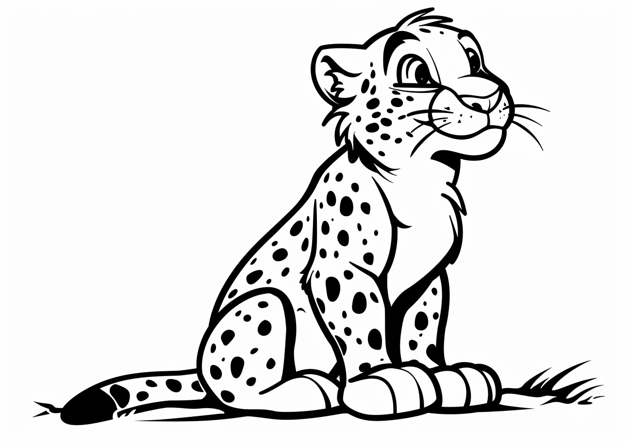 Jaguar Coloring Pages, Happy Jaguar