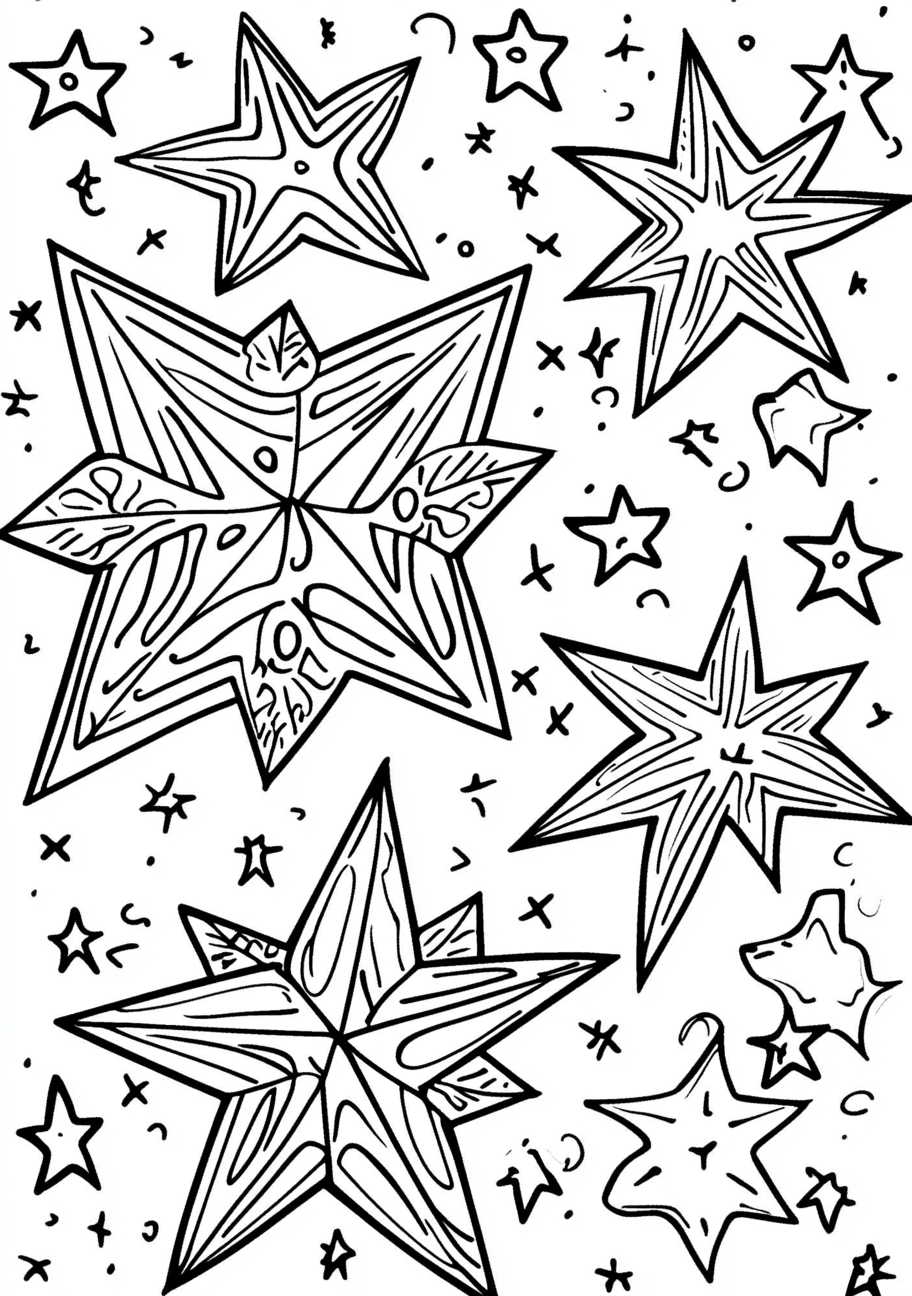 Stars Coloring Pages, Stars mysterious