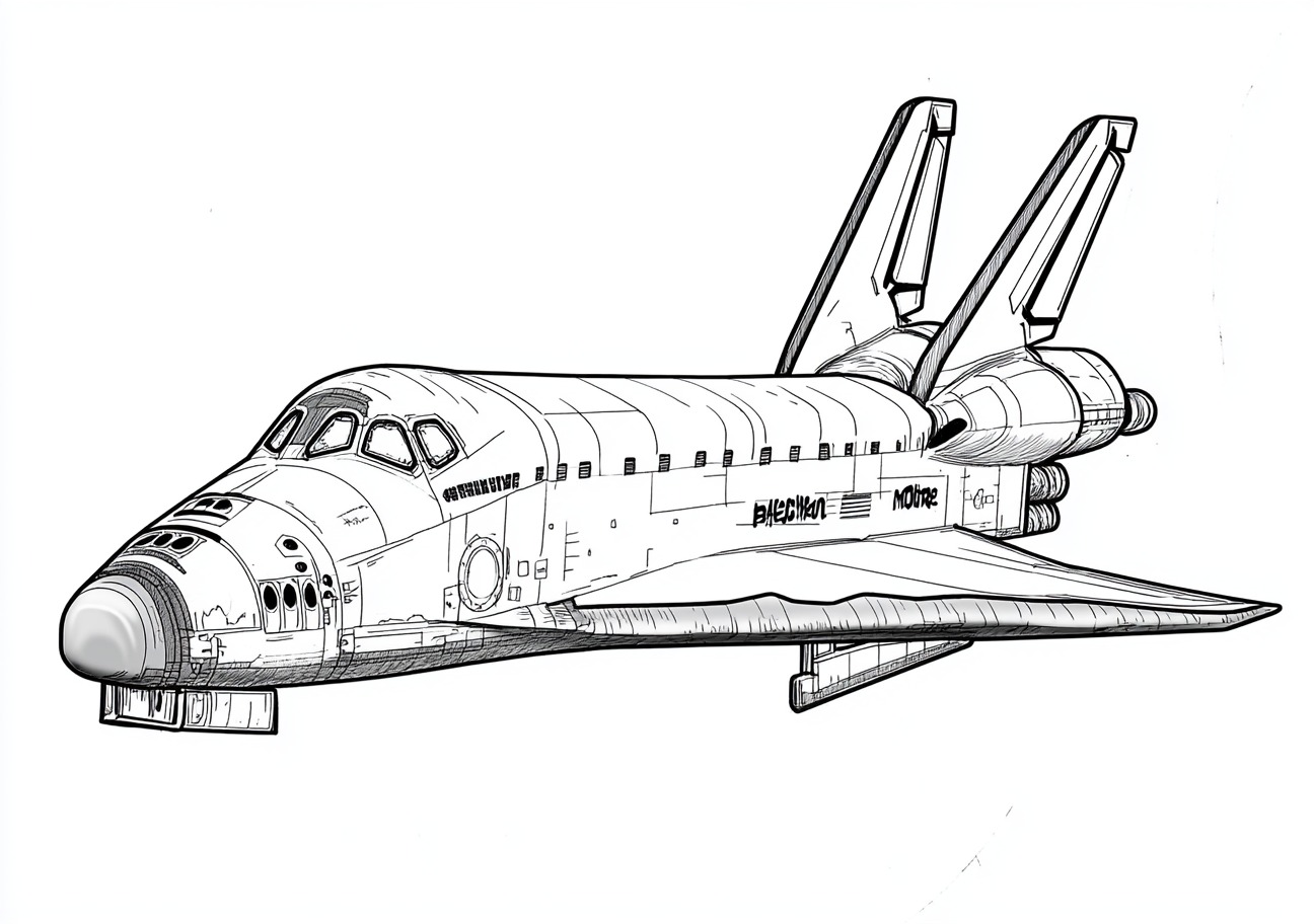 Space Shuttle Coloring Pages, Space Shuttle modern