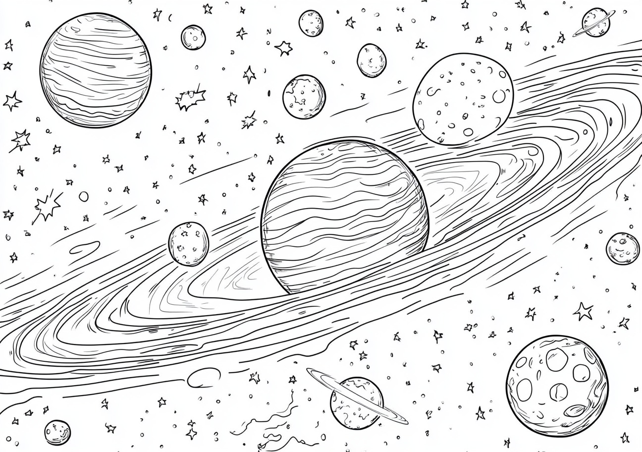 Solar System Coloring Pages, Solar system breathtaking