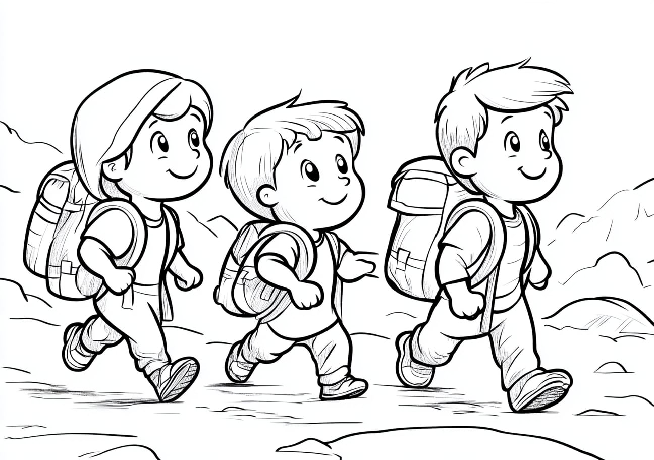 Cain and Abel Coloring Pages, Cain leaving for the land of Nod