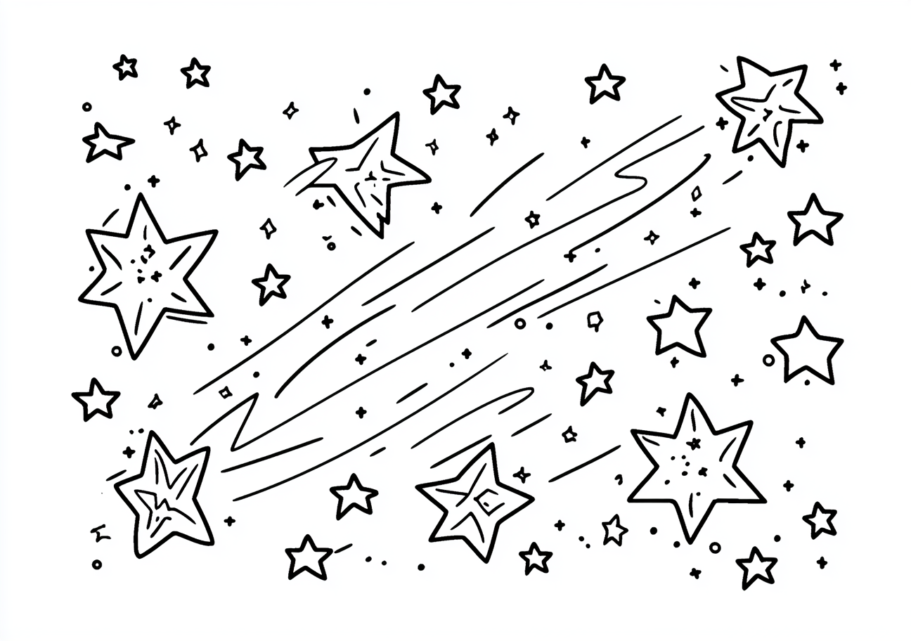 Stars Coloring Pages, Stars bright