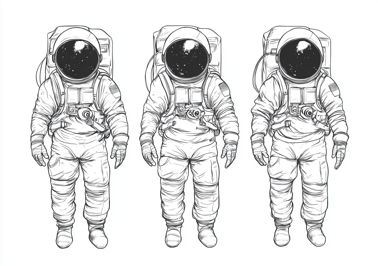 Astronauts Coloring Pages, Astronauts modern