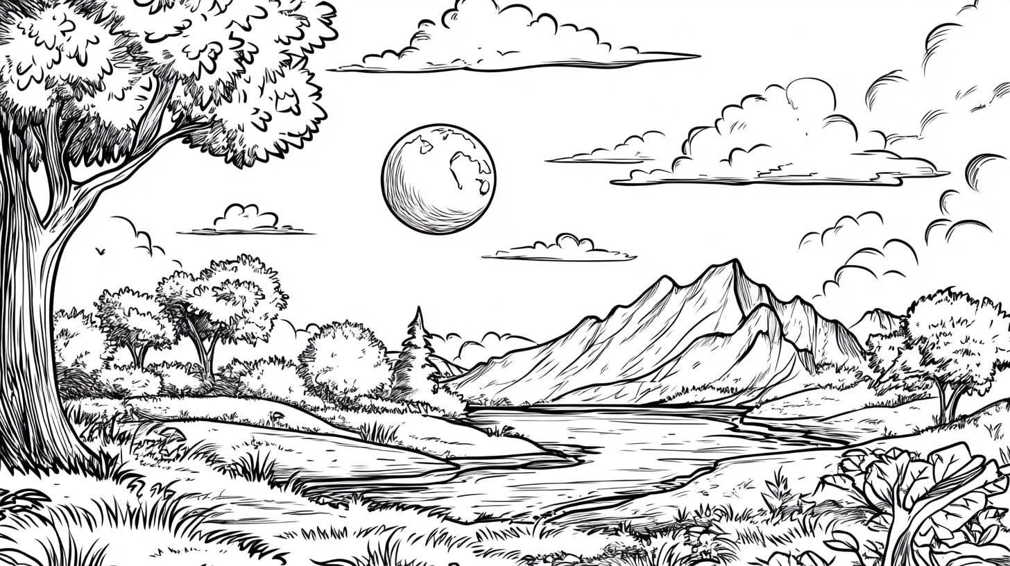 Bible Creation of Earth Coloring Pages, Bible Creation of Earth with land rising