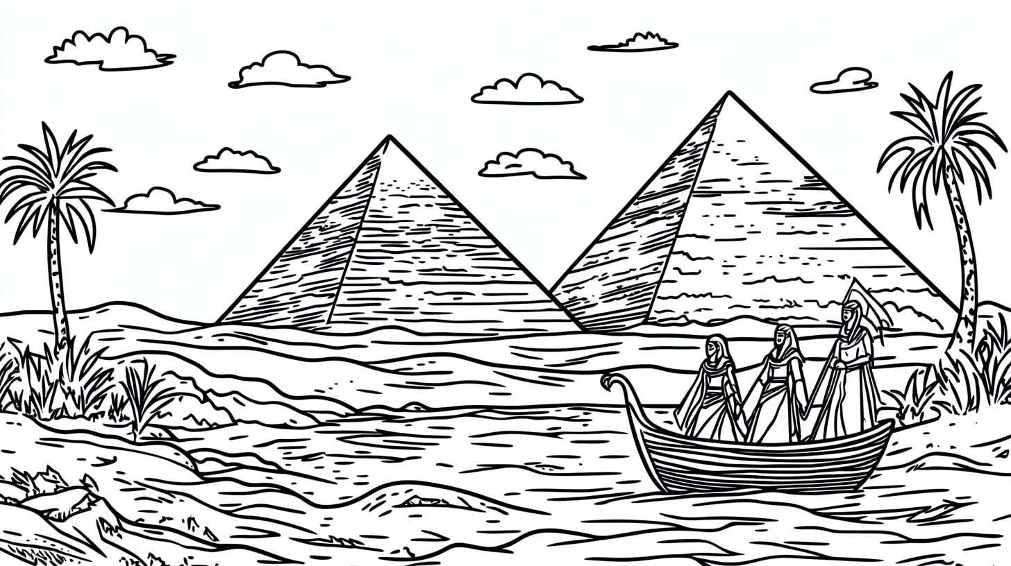 Joseph Coloring Pages, Joseph rising to power in Egypt