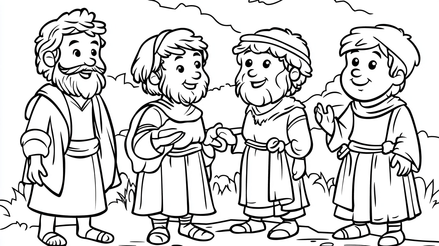 Joseph Coloring Pages, Joseph being sold by his brothers